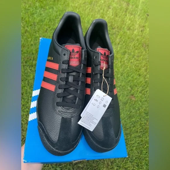 NWT Adidas Mens Samoa Blue and Burgundy Sneakers Size 13 - Picture 5 of 12